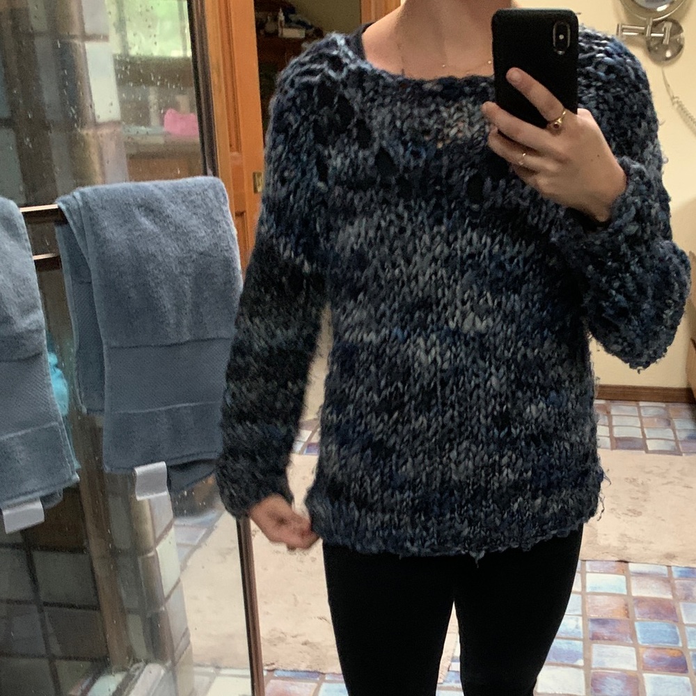 Handknit 100% Wool Sweater
